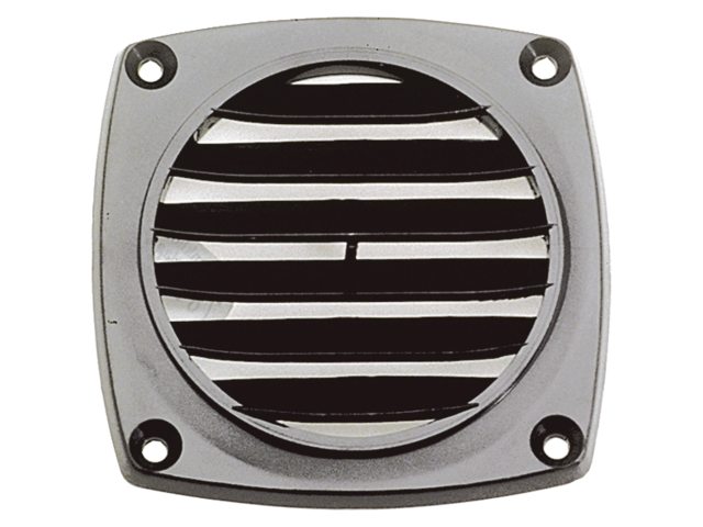Talamex, agterventil, 92x92 mm, sort