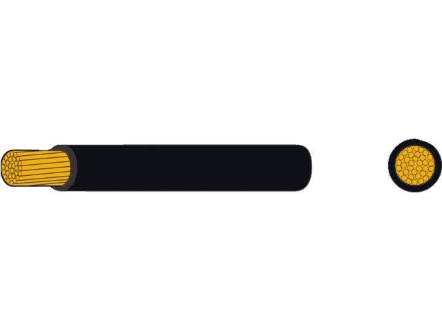 Talamex, yksijohdinkaapeli, 2,5 mm², musta, 30 m