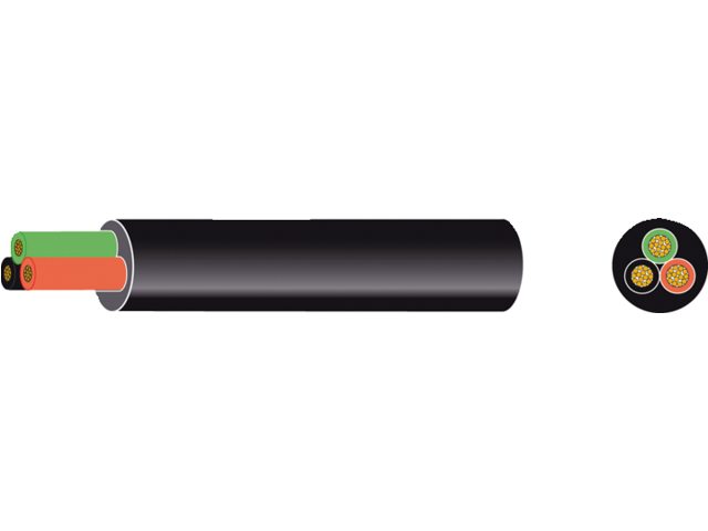 Automarine, rundt PVC-kabel, 3x1,50 mm², 30 m (TW03/04.30)