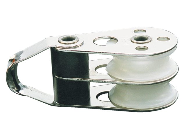 Ronstan, dobbeltblok, rustfrit stål AISI 316, 30 mm (RF81)