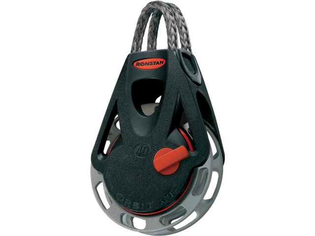 Ronstan, Series 40 kuulalaakeri Orbit talja™, manuaalinen ratchet Dyneema® Link -päädyllä, RF46102