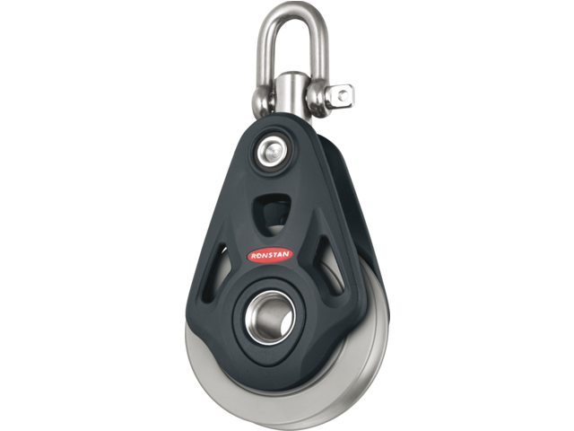 Ronstan, enkeltblok med aluminiumsskive, 60 mm (RF64100AW)