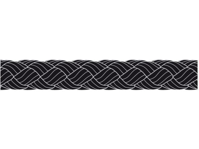 Talamex, vahattu purjeköysi, 1.5 mm x 20 m, musta, 5 kpl