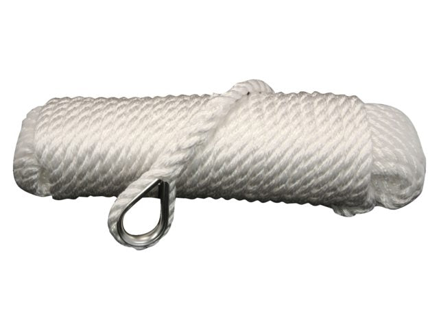 Talamex, ankerline, hvid, 10 mm x 20 m