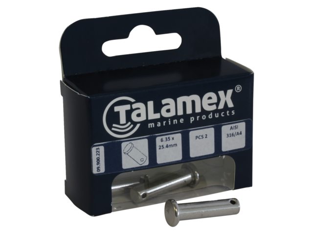 Talamex, haaratappi, ruostumatonta terästä AISI 316, 6 mm x 25 mm
