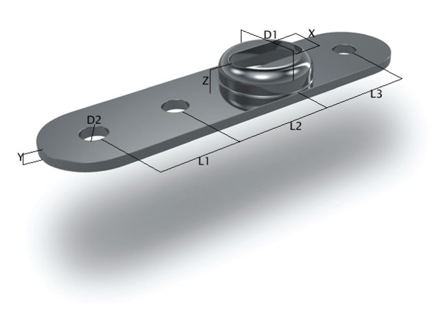OS BSI, vastalevy ruostumatonta terästä AISI 316, 20.5 mm x 5.2 mm x 17 mm x 21.5 mm (700034)