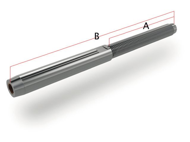 OS BSI, pultti, ruostumaton teräs AISI 316, 4 mm x 48 mm (210406)