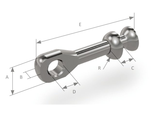 OS BSI, silmukkaliitin, ruostumatonta terästä AISI 316, 12.8 mm (WEB12713)