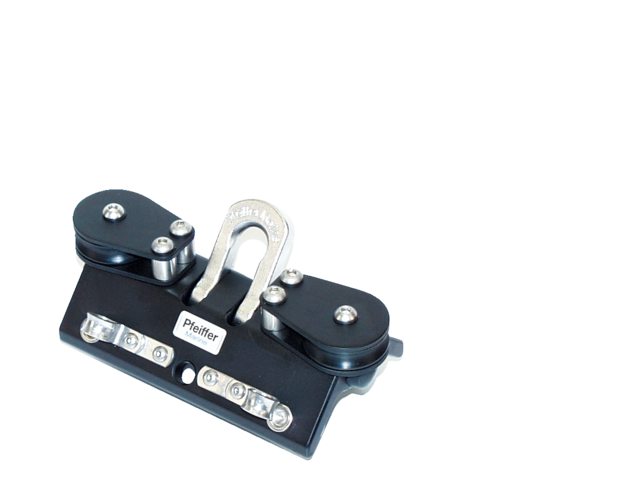 Pfeiffer, traveller i sort aluminium, 4 hjul