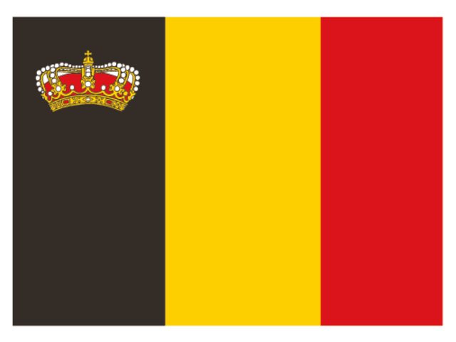 Talamex, belgisk flag med krone, 40x60 cm