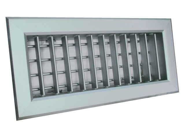 Velair, 4-vejs forsyningsrist, aluminium, 250x100 mm (69021X)