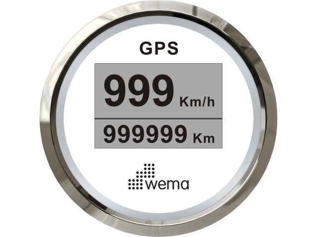Wema, GPS-nopeusmittari, valkoinen, Ø 56 mm (110908)