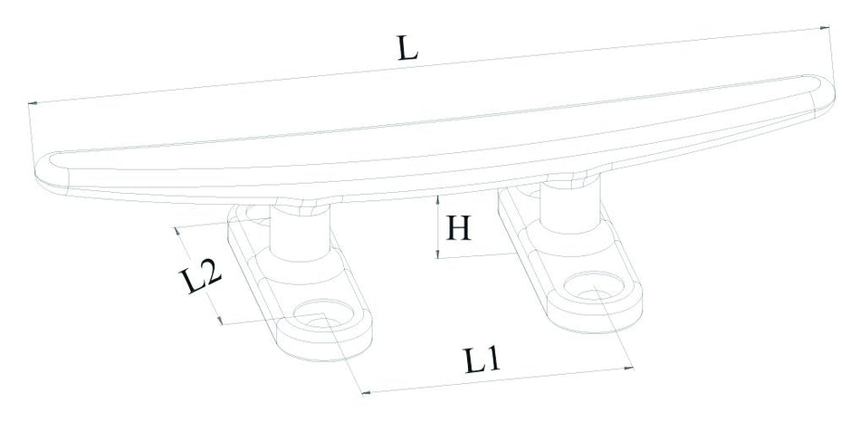 Talamex, baseklampe, rustfrit stål AISI 316, 250 mm