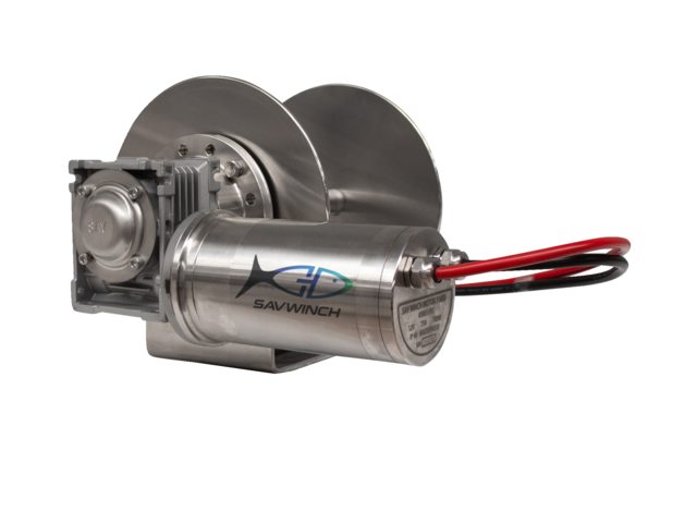 Savwinch, drumspil rustfrit stål AISI 316, 250 x 357.5 x 370 mm (5008)