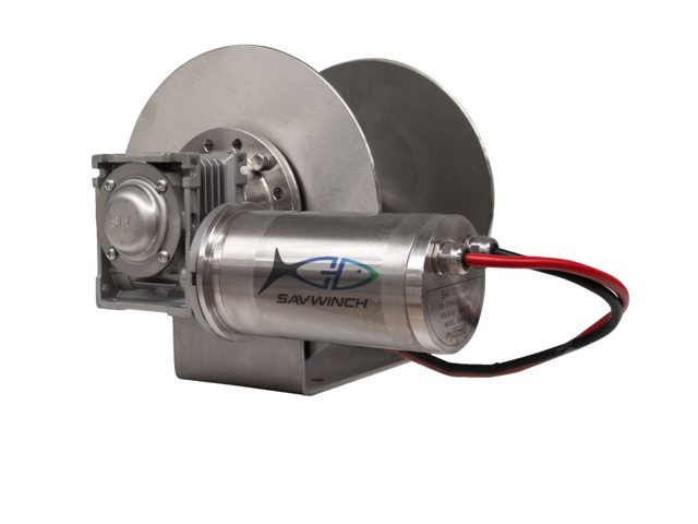 Savwinch, drumspil rustfrit stål AISI 316, 290 x 357.5 x 385 mm (5012)