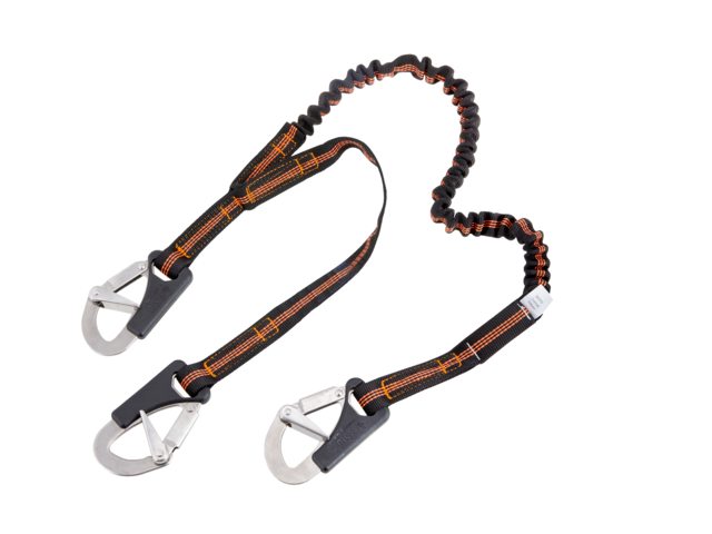 Besto, joustava turvaköysi 3 kaksoistoimintakoukulla, 25 cm
