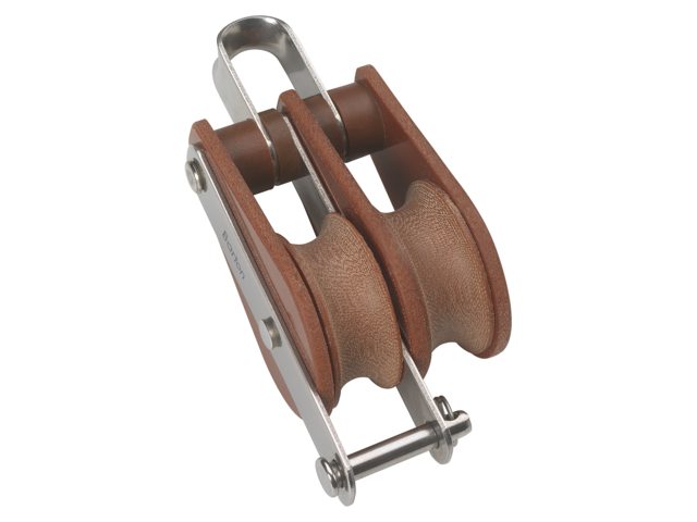 Barton, blok tufnol med bøjle og becket, dobbelt skive 35 mm, 12 mm (T02211)