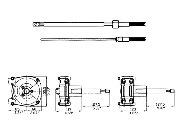 Ultraflex, styrekabel M66, 610 cm (38182V)
