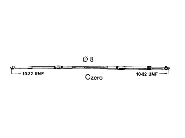 Ultraflex, styrekabel, 3.66 m, 8 mm (40334H)