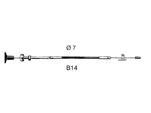 Ultraflex, motorstyringskabel, 2.14 m (30081H)