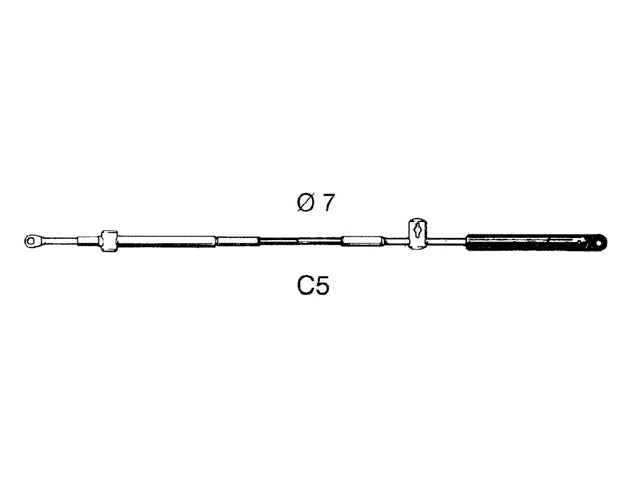 Ultraflex, motorstyringskabel, 3.97 m, (30167I)