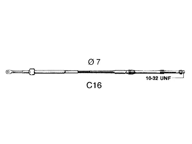 Ultraflex, motorstyringskabel, 4.88 m (34758I)