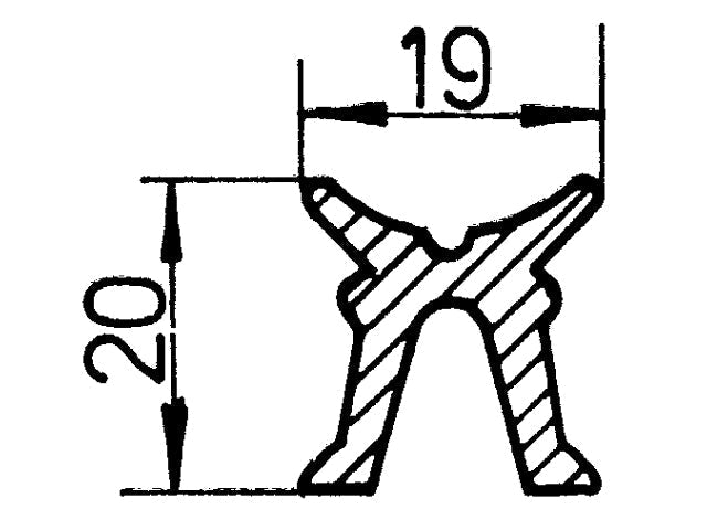 Pfeiffer, X-profil, 19 x 19 x 90 cm (7450001-0,9M)