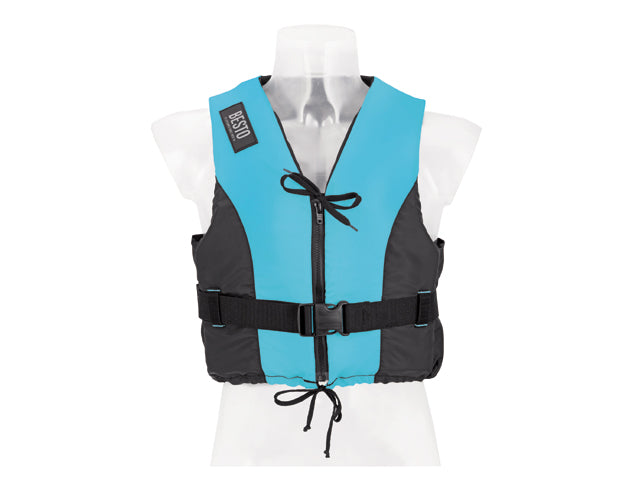 Besto, oppustelig redningsvest, aqua/sort, 50N