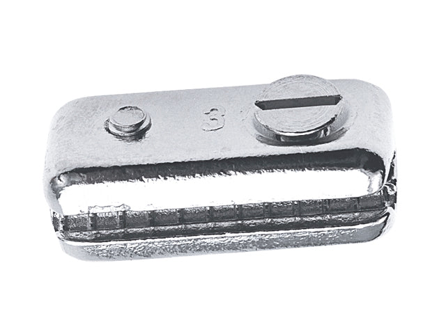 No branding, clips til styrekabel, messing forkromet, 5 mm (B-0005-W-PKT), 10 stk