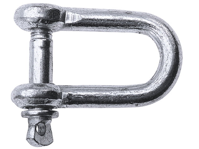 Talamex, D-sjækel, galvaniseret, 7 mm x 18 mm x 33 mm, 25 stk