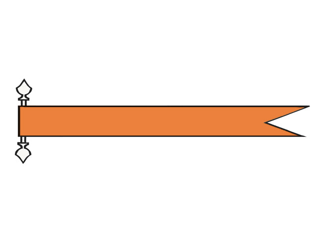 Talamex, orange vimpel, 25 cm x 180 cm