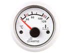 NauticPro.dk | Wema, Vandtemperaturmåler, Hvid, Ø58mm, Robust Monteringsring, LED Baggrundsbelysning, IP67, 1stk