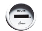 NauticPro.dk | Wema, Måler Hvid Timer, IP67, Anti-dug, LED Gul/Rød, Ø58mm, Ø52mm