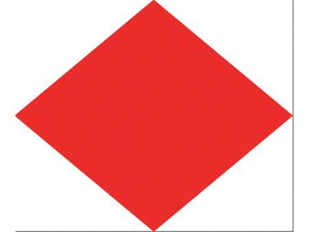 NauticPro.dk | Talamex, Signalflag F 30X36, 1 stk, Foxtrot, Frederick, Handicappet