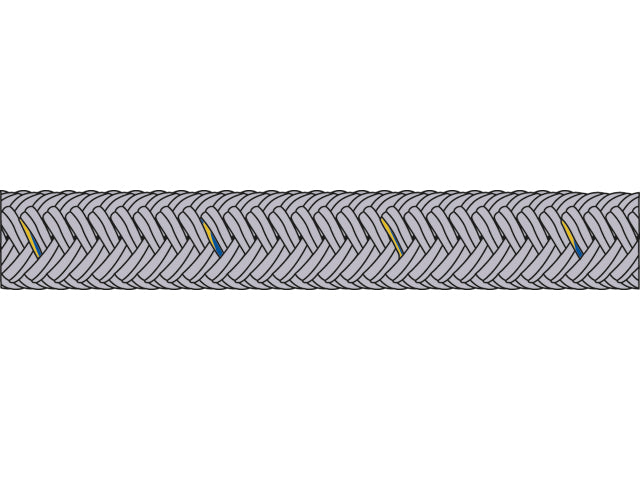 Talamex, anti-torsionsline, sort, 13 mm