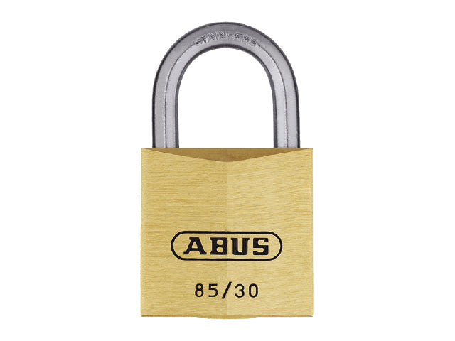 Abus, hængelås i rustfrit stål og messing, 50 mm, (04816), 6 stk