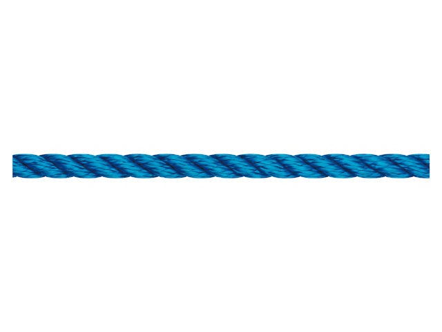 Talamex, 3-strenget polypropylen reb, 12 mm x 200 m, blå
