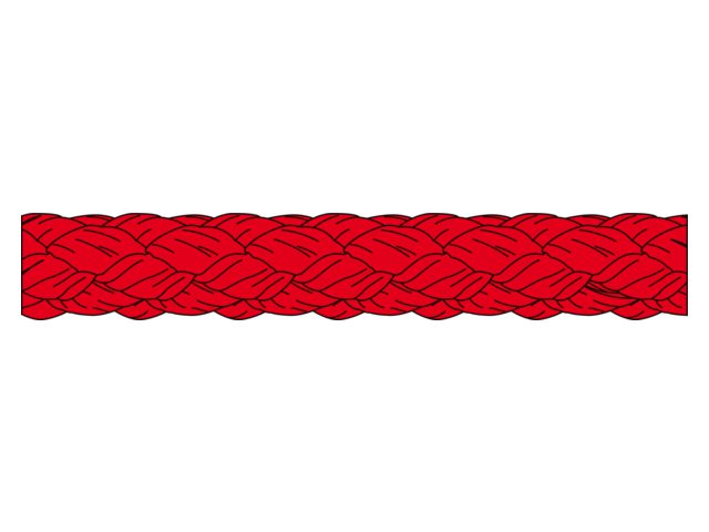 Talamex, flettet polypropylen, 5 mm x 250 m, rød