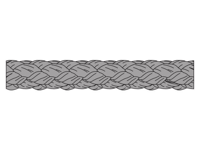 Talamex, flettet polypropylen, 1.5 mm x 100 m, sølv