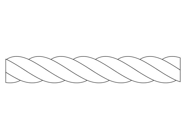 Talamex, 3-strenget polypropylen reb, 16 mm x 140 m