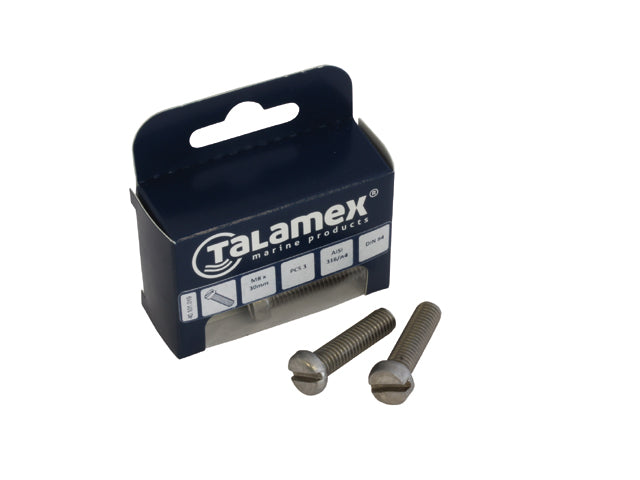 Talamex, panhovedbolt rustfrit stål AISI 316, M5 x 60 mm, 6 stk