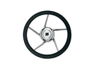 NauticPro.dk | Ultraflex, V01 RAT, rustfrit stål, Ø 350 mm, sort PU, med nav og dæksel, EN28848/ABYC P22