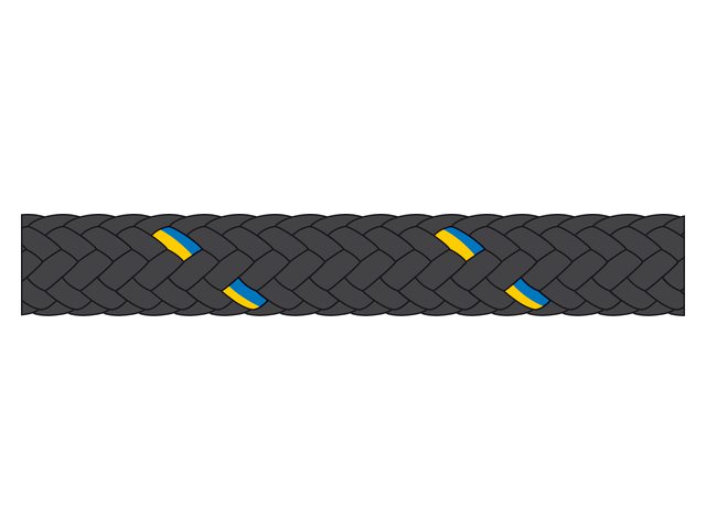 Talamex, cruising line, 12 mm x 200 m, sort