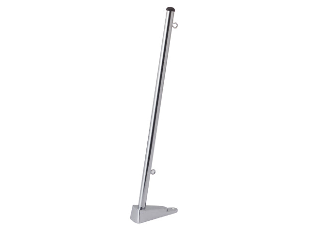 Talamex, flagstang med base, messing forkromet, 50 cm x 25 mm