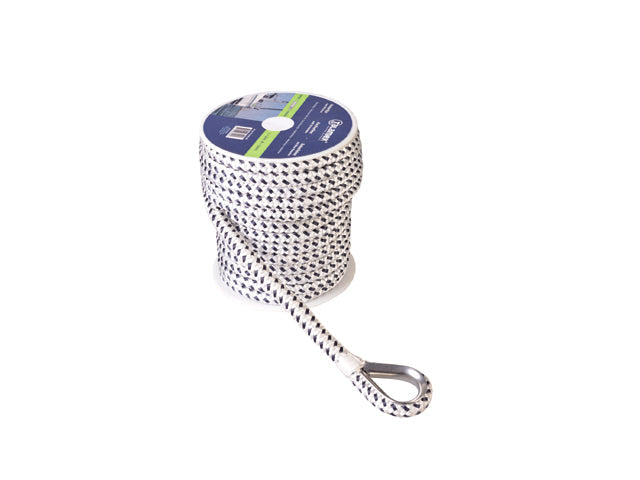 Talamex, ankerline flettet polyester, 14 mm x 40 m