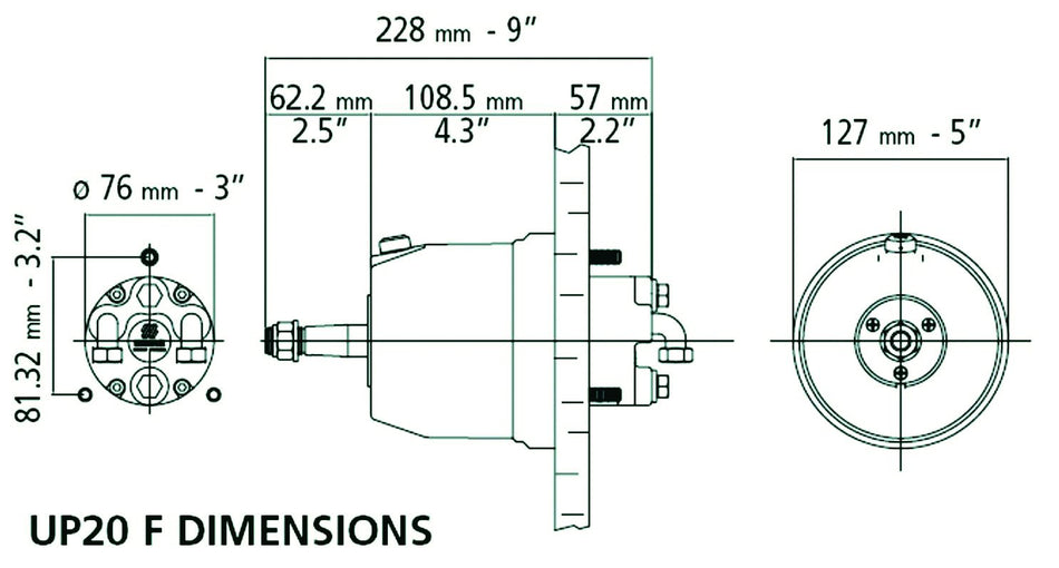 Ultraflex, styrepumpe UP20F (43180Y)