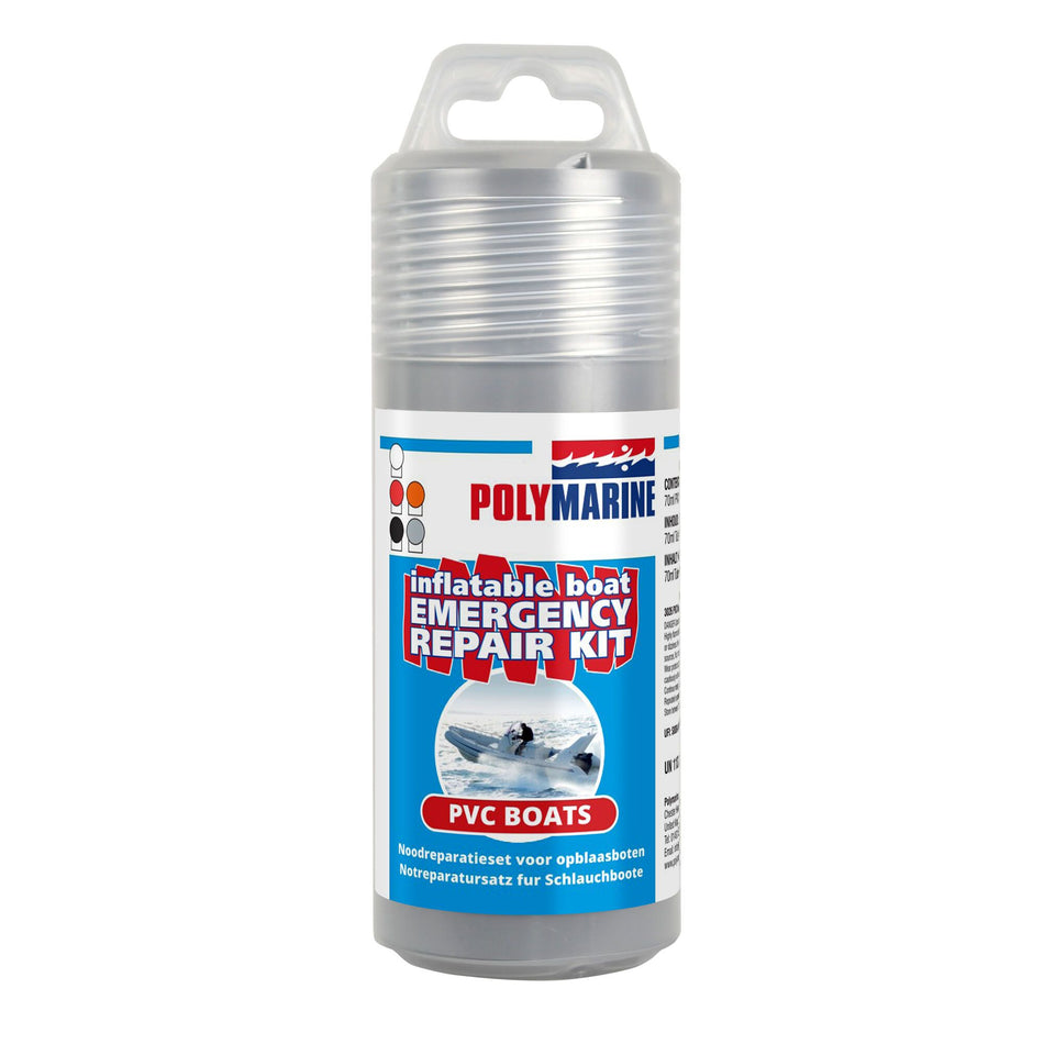 Polymarine, korjaussarja puhallettavaan veneeseen, PVC, harmaa